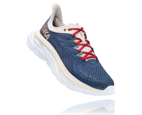 Hoka One One Clifton Edge Womens UK - Indigo Road Running Shoes - DLMRG6904